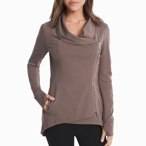 White House | Black Market Asymmetrical Zip-Front Jacket Stretch